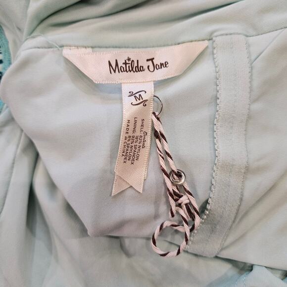 Matilda Jane Palm Tree Paradise Green/Pink Ruffle One Piece Swimsuit Size M - Picture 12 of 13